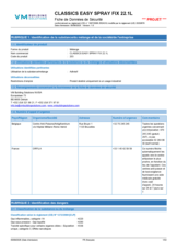 Classics easy spray fix 22.1L - SDS